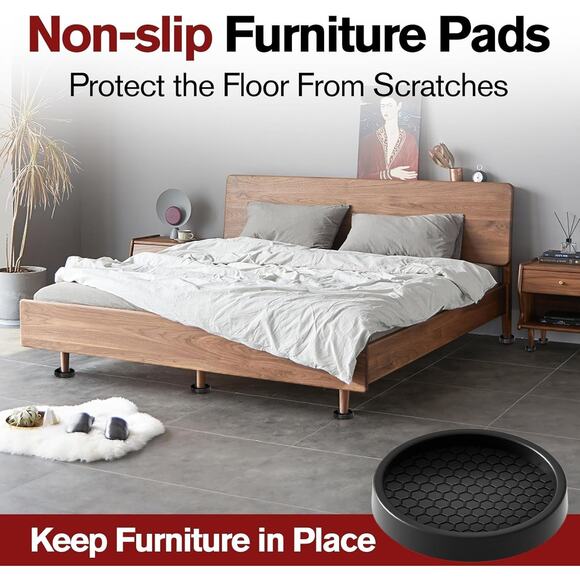 Furniture Coasters, 16 Pcs Round Furniture Coasters for Hardwood Floors, 3” - Picture 3 of 8